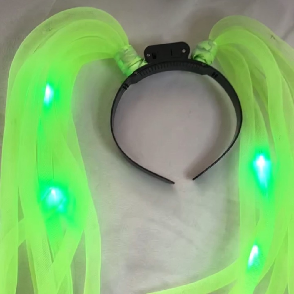 LED flickering neon green raver cyber locks